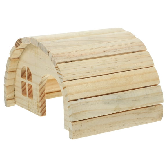 WHAMVOX 1 set of Chewable Hamster House Hamster Hideout Wooden Hut Hamster Rat House Toy