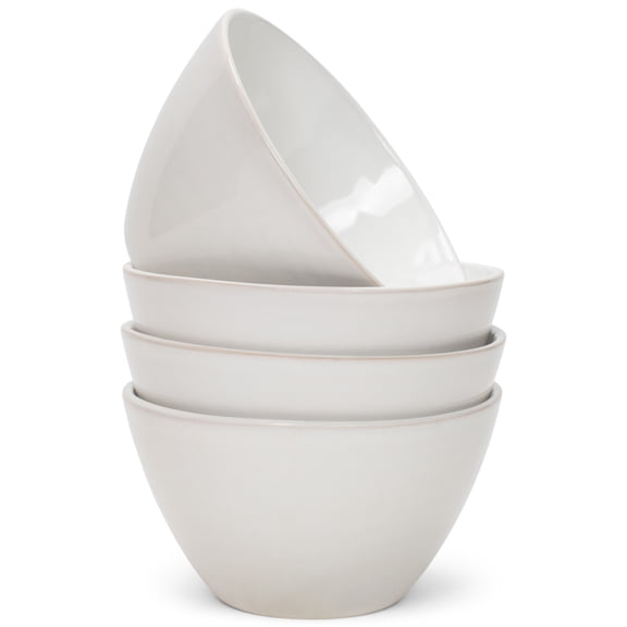 Elanze Designs Slant Side Glossy Ceramic 6.5 inch Contemporary Serving Bowl, White