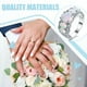 thumbnail image 3 of Sonducket Anillo gran piedra ovalada moda encanto joyería dedo accesorios Iris piedra de nacimiento mujeres boda compromiso propuesta Accesorios de disfraces Blanco 9 # Sonducket AP014923-05, 3 of 6