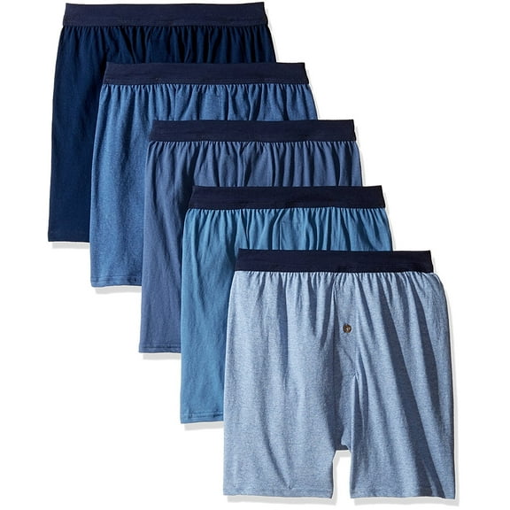 Mens TAGLESS ComfortSoft Knit Boxers with ComfortSoft Waistband 2X 5-Pack