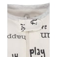 thumbnail image 4 of Wonder Nation Baby Neutral Zip Up Sleep ‘N Play Footed Pajamas, 2-Pack, Sizes Newborn - 6/9 Months, 4 of 8