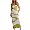 thumbnail image 1 of Bowake Robe Maxi Moulante en Tricot d'Été 2024 pour Femmes, Bretelles Spaghetti, Col Rond, Robe Chandail, 1 of 2