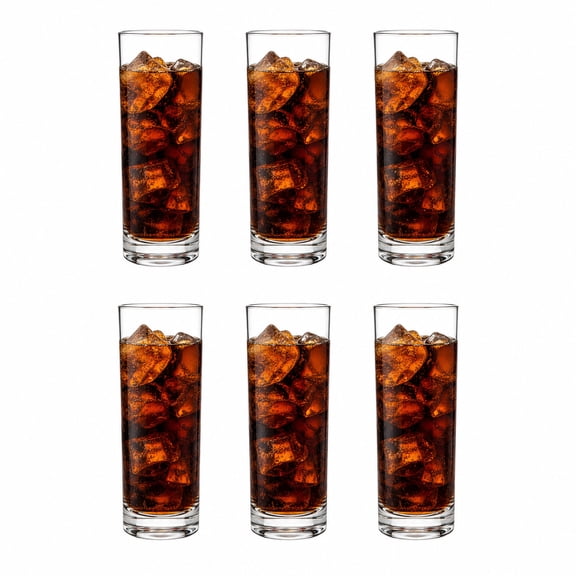 Juego 6 Vasos Highball Acrílico 455 ml Transparente