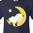 thumbnail image 4 of Inktastic Cute Sheep Sleeping On The Moon, White Sheep, Star Youth T-Shirt, 4 of 5