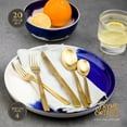 Thyme & Table 20Piece Royal Stainless Steel Flatware Set, Gold