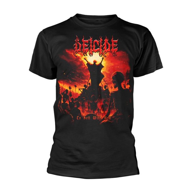 Deicide - Camiseta To Hell With God para Adultos Unisex (Negro)
