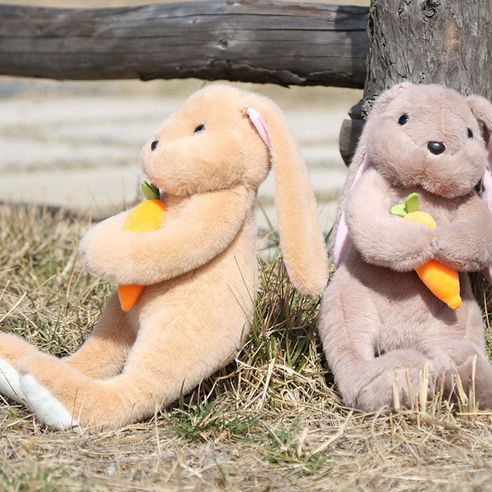 fsxdhpcsgfc Teddy 20cm/8" Or 40cm/8" Bunny Plushy Stuffed Animal Easter Rabbit Doll With Carrot Soft Rabbit Toy For Boys & Girls Cute Birthday & Party Decoration