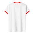 thumbnail image 4 of Women's Football Graphic T-Shirt, Women's V-Neck Short Sleeve Letter Print T-Shirt for Casual Summer for Soccer Tournament 2026 White Size: 2XL, 4 of 5