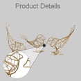 thumbnail image 5 of 3-Piece Iron Bird Statue Set – Gold Metal Figurines, Tabletop Animal Sculpture Decor, Miniature Art Ornament for Desk, Shelf, Housewarming Gift, 5 of 7