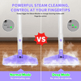 thumbnail image 4 of INSE Steam Mop, All-in-One Detachable Handheld Steam Cleaner with 11 Accessories for Floors, Upholstery, Carpet and Furniture, Purple, 4 of 10