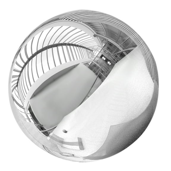 HOOWIFFY Stainless Steel Gazing Globe 6 Inch Round Garden Outdoor Decorative Sphere