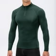 thumbnail image 5 of Fesfesfes Long Sleeve Shirt Men Plus Velvet Fitness Clothing High Elastic Warmth Stand-up Collar Sweater Sports Long Sleeves Blouse, 5 of 7