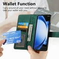 thumbnail image 4 of Dteck Case for Samsung Galaxy Z Fold 6,Detachable Magnetic Wallet RFID Blocking 2 in 1 Retro PU Leather Zipper Purse Cover Flip Folio Case with Card Holder for Galaxy Z Fold 6 5G,Green, 4 of 9