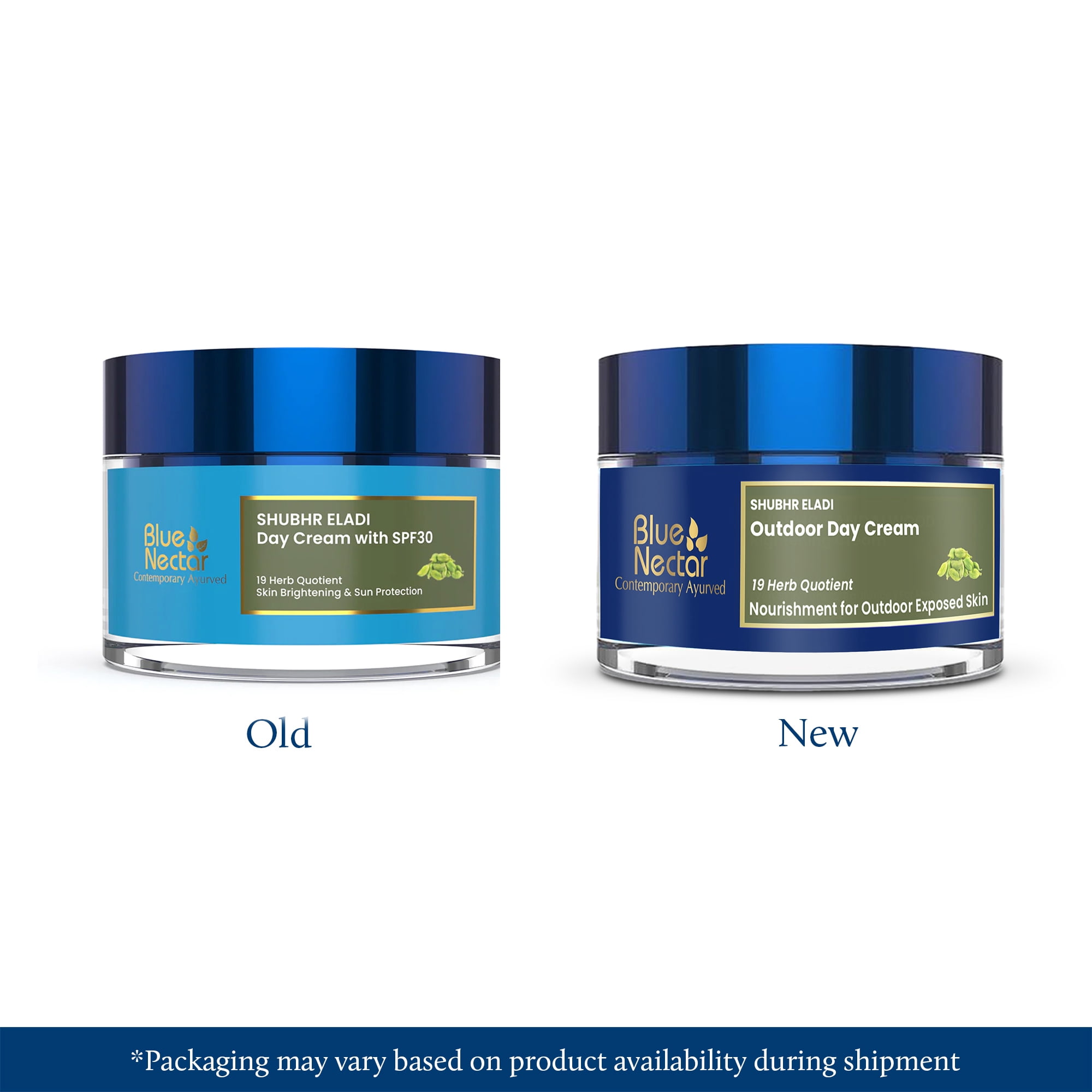 Blue Nectar Eladi Outdoor Day Face Cream for Women | Cardamom Day Cream for Outdoor Exposed Skin & Nourishment | Hydrating Face Moisturizer for Dry & Oily Skin (19 Herbs, 1.7 Oz)