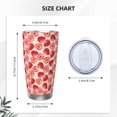 thumbnail image 4 of Cauagu Cute Strawberry Pattern 20oz Tumbler,Stainless Steel Vacuum Insulated Tumbler with Lid Insulated Coffee Mug Thermal Cup with Splash Proof Sliding Lid-Straw Two-piece Set, 4 of 8