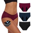 thumbnail image 1 of Calzoncillos hipster a prueba de fugas YESWEL para mujer, paquete de 3 unidades, 1 of 5