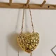 thumbnail image 3 of Bolso de mano de noche con forma de corazón y caja de acrílico dorado, elegante bolso de hombro para bodas, citas y fiestas, bolso de mano de diseñador de lujo para mujer, 3 of 5