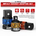 thumbnail image 4 of 8 Piece Impact Socket Adapter and Reducer Set, 1/4" 3/8" 1/2" 3/4" Drive Socket Adapters with Durable Case for Impact Driver Conversions, 4 of 6