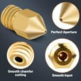 thumbnail image 2 of 3D Printer Brass Nozzle, 6PCS 0.4mm Brass Nozzles Brass MK8 3D Printer Nozzles for Makerbot Creality Ender 3, 2 of 7