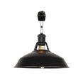 thumbnail image 1 of FSLiving J-Type Track Lighting E26 Base Industrial Adjustable Angle Lamp Black Metal Shade with Matte Black Socket Track Light Fixture for Slope Ceiling Gimbal,Bulb and Track Not Included - 1 Light, 1 of 7