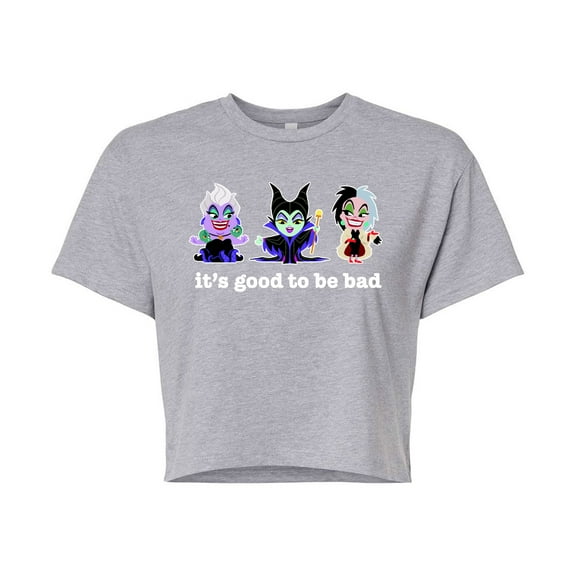 Disney Villains - It's Good To Be Bad - Juniors Cropped Cotton Blend T-Shirt