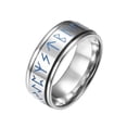 thumbnail image 5 of Anillo giratorio de acero inoxidable europeo y americano Anillo de moda de tótem simple personalizado de acero de titanio, 5 of 5