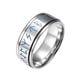 thumbnail image 3 of Anillo giratorio de acero inoxidable europeo y americano Anillo de moda de tótem simple personalizado de acero de titanio, 3 of 5