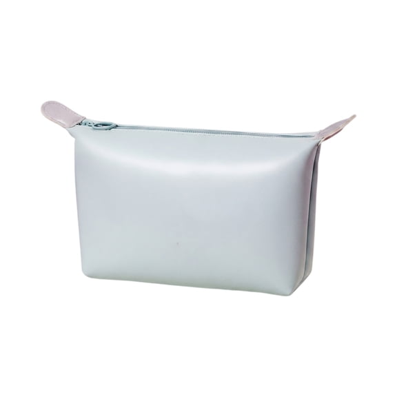 Makeup Bag Dumpling Shape Cosmetic Pouch Portable Storage Organizer Waterproof Travel Makeup Case Handheld Beauty Bag For Women Daily Use Travel(Blue)