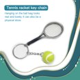 thumbnail image 2 of Advancent 6 piezas simulación raqueta de tenis llaveros deporte moda colgante decoración llavero accesorios esposa verde Decoración del hogar Plata Advancent HA011953-04, 2 of 5