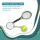 thumbnail image 4 of Billuyoard Paquete de 6 raquetas de tenis de simulación, llaveros portátiles, colgante deportivo, juego de llavero, suministros, regalos, esposa, verde Decoración del hogar Plata Billuyoard HA011953-04, 4 of 5
