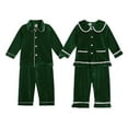 thumbnail image 1 of Children's Christmas Pajamas Suit Velvet Long-sleeved Bathrobe, 1 of 2
