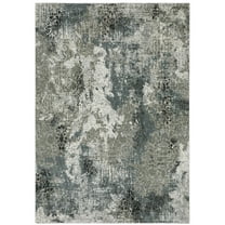Oriental Weavers Gemini Area Rug - 001X2 - 2'3" x 7'6" - in Ivory/ Blue - Modern Style, Stain Resistant, Family and Pet Friendly , Entryway, Hallway Runner Rug