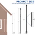 thumbnail image 2 of 7FT Flag Pole with 5 Pronges Base in Ground with Solar Light for Yard, Tangle Free Spinning Stainless Steel, Extra Thick Windproof Flag Poles for 4x6 USA Flag | Outside House & Garden Decor, 2 of 9