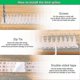 thumbnail image 5 of 5 Meter Pigeon Spikes, 3 Rows Plastic Pigeon Repellent Bird Repellent Crow Repeller Cat Repellent For Balcony, Fences And Roof - Pack Of 12 (white), 5 of 5