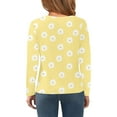 thumbnail image 4 of Abcomgle Girls Long Sleeve T Shirts Size 6-7 Trendy Daisy Flower Print Crewneck T Shirts for Girls Winter Basic Top for Girls Cotton Blouses for Girls 7-8 Years,Earthy Yellow, 4 of 6