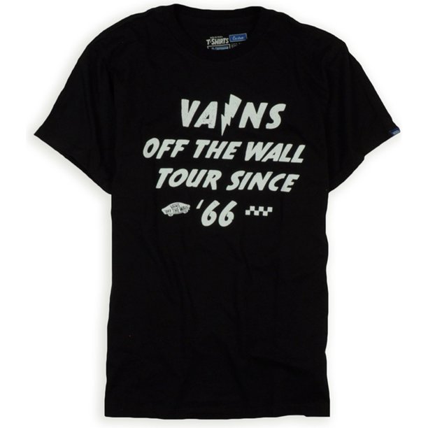 Vans Set List - Camiseta gráfica para hombre, color negro, extragrande