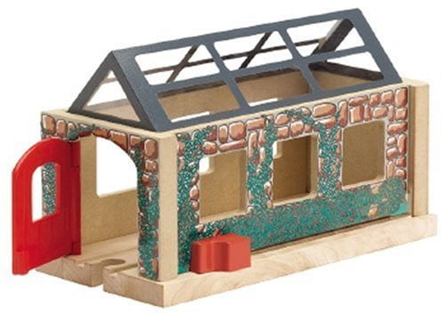wooden railway shed