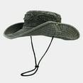 thumbnail image 2 of UJNDER Washed Sun Hat with Brass Buckle Unisex Outdoor Jungle Fishing Cap Ideal for Hiking and Camping Enthusiasts Green, 2 of 4
