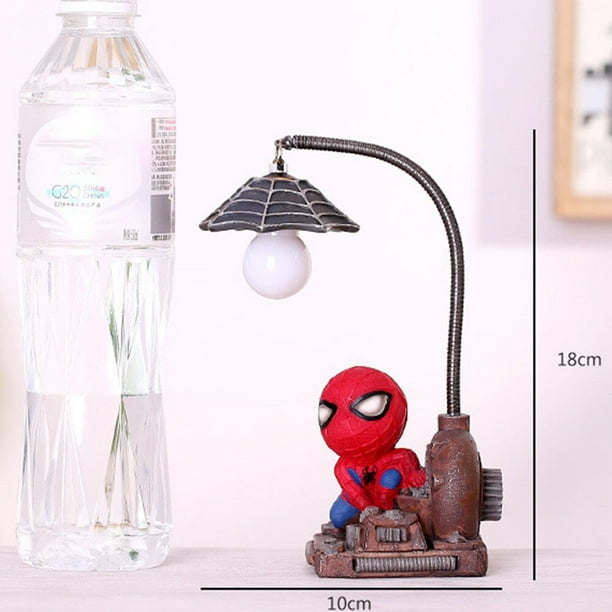 Spiderman Led Luz De Noche Resina Spider Man Lámpara Para Niños Habitaciones Decoración Del Hogar Izquierda Cumpleaños Regalos De Navidad