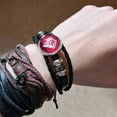 thumbnail image 4 of 12 pulsera del zodiaco collar tejido multicapa cuero pulsera de la amistad pulsera de cuerda ajustable zodiaco luna colgante collar conjunto de joyas damas hombres damas 1 juego Vhermosa 221554-2, 4 of 4