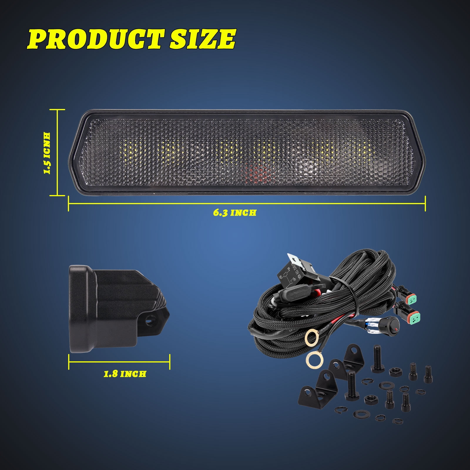 6" 120W LED Light Bar 2PCS Flood Beam Off Road Driving Fog Lights for Truck UTV ATV