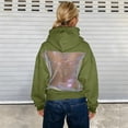 thumbnail image 2 of Backless Hoodie for Women with Mesh Long Sleeve Sweatshirt Fall Casual Pullover Top, 2 of 4