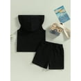 thumbnail image 3 of Coduop Toddler Baby Boy Summer Clothes Sleeveless Hooded Vest Top + Drawstring Shorts, 3 of 8