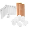 10pcs empty eye cream jars + 2pcs wooden essential oil bottles