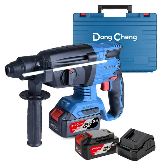 Rotomartillo Cincelador Industrial 20v Dongcheng 2 Baterias azul Estándar