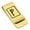 Gold, variant on Stainless Steel Elder Futhark Fehu Rune Classic Slim Money Clip Credit Card Holder