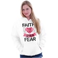 thumbnail image 3 of Faith Over Fear Breast Cancer Ribbon Hoodie Sweatshirt Women Brisco Brands X, 3 of 6
