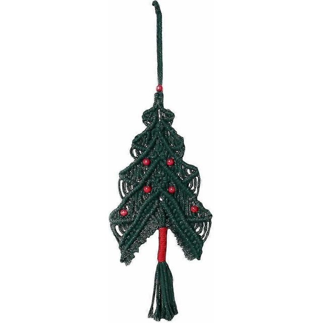 Christmas Hanging Ornament Hand-woven Christmas Tree Pendants Party Hanging Ornament Christmas Decor (green)(1pc)