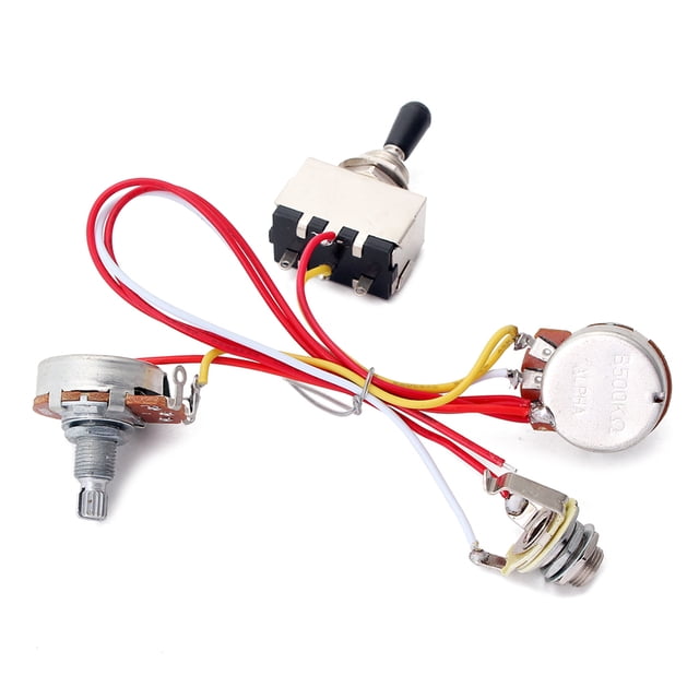 unbranded Arnés De Cableado Para Guitarra Con Interruptor 3 Vías Y Controles De Volumen Y Tono