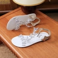 thumbnail image 5 of Plus Size Wedge Sandals for Womens Summer Casual Large-Size Metal Buckle Flat Hollow-Out Outer Wear Bowknot Lightweight Flat Sandals, 5 of 6